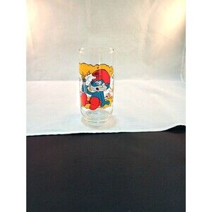 Smurf Promotional Collectible Drinking Glass Vintage 1983 - Papa Smurf